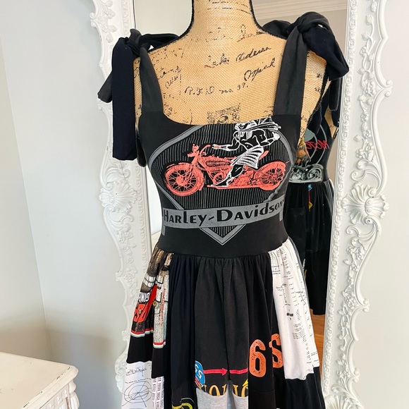 Reworked Black Harley Dress